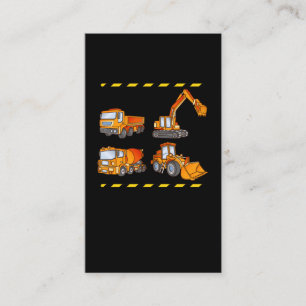 Carte De Visite Excavateur Mélangeur en béton Camions Garçons C