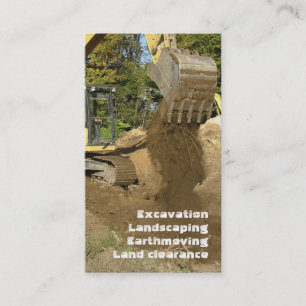 Carte De Visite Excavatrice d'industries du bâtiment