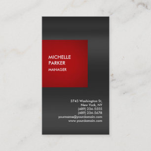 Carte De Visite Exclusif spécial Red Grey moderne unique