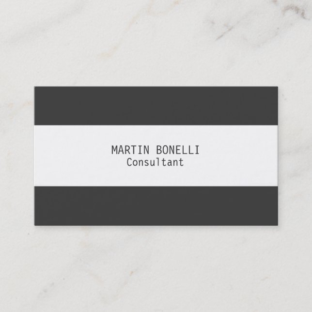 Carte De Visite Exclusive Attractive Gris Gris Blanc Gris (Devant)