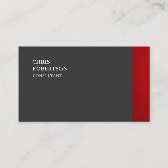 Carte De Visite Exclusive Spécial Rouge gris clair tendance (Devant)