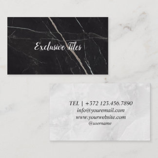 Carte De Visite Exclusive Tiles Black Luxury  Natural Materials