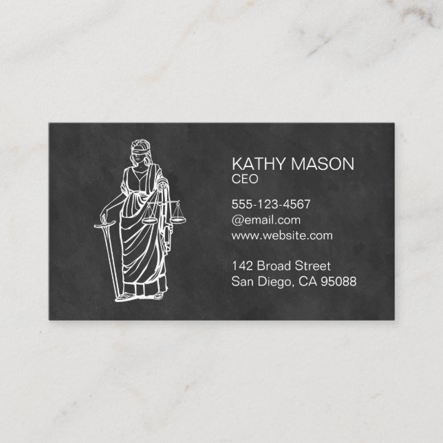 Carte De Visite exécutif | Consultant | Droit des avocats (Devant)