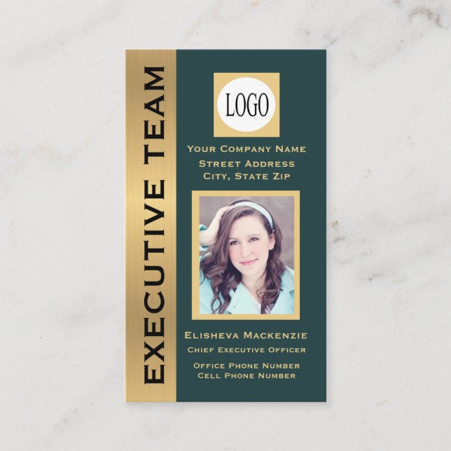 Carte de visite exécutif personnalisé moderne Mari (Devant)