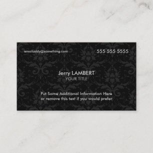 Carte De Visite Executive Black Damask