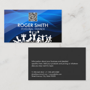 Carte De Visite Exercices fitness   Code QR