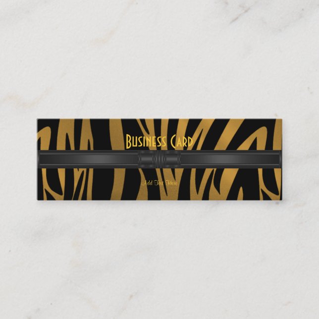 Carte de visite Exotic African Zebra Gold 2 (Devant)