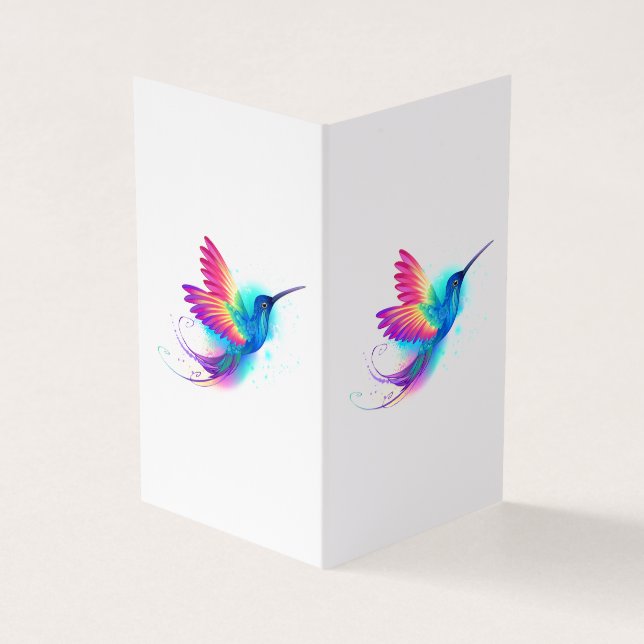 Carte De Visite Exotic Rainbow Hummingbird (Extérieur)