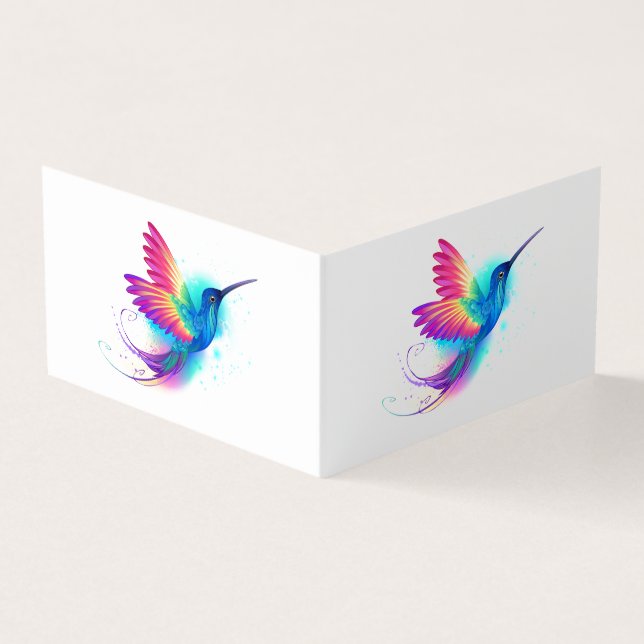 Carte De Visite Exotic Rainbow Hummingbird (Extérieur)