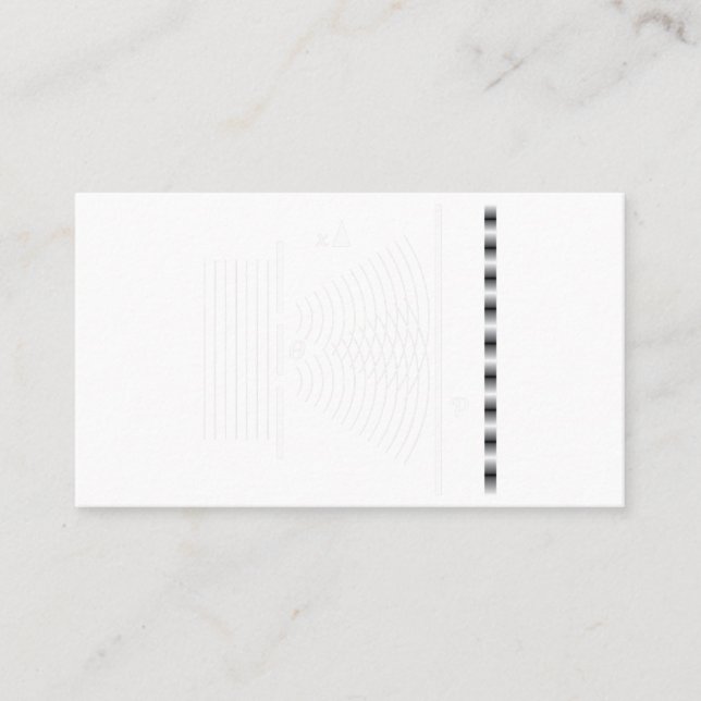 Carte De Visite Expérience de double fente physique passionné de p (Devant)