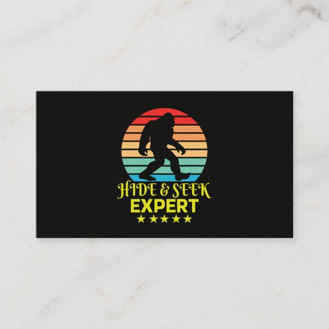 Carte De Visite Expert Bigfoot Cache-Cache Drôle (Devant)