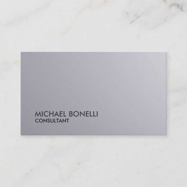 Carte De Visite Expert-conseil en Arrière - plan Silver Grey (Devant)