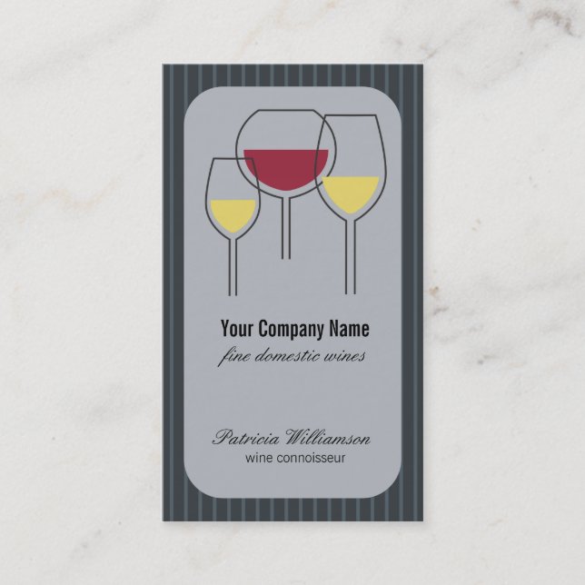 Carte de visite expert de vignoble de vin (Devant)