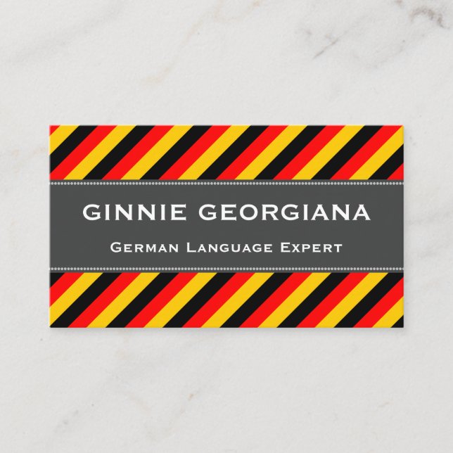 Carte De Visite Expert en langue allemande (Devant)