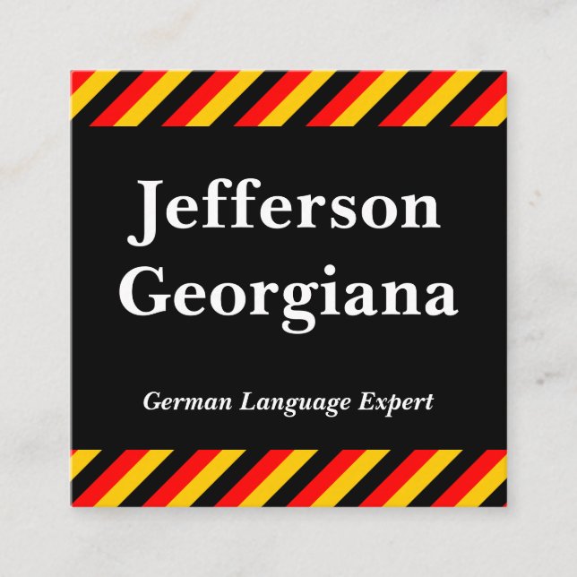 Carte de visite expert en langue allemande (Devant)
