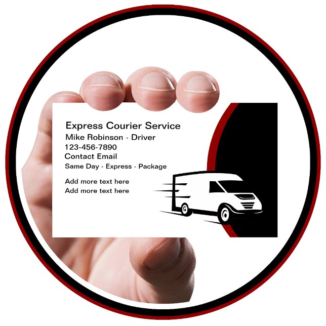 Carte De Visite Express Livraison le même jour Service de messager (Créateur téléchargé)
