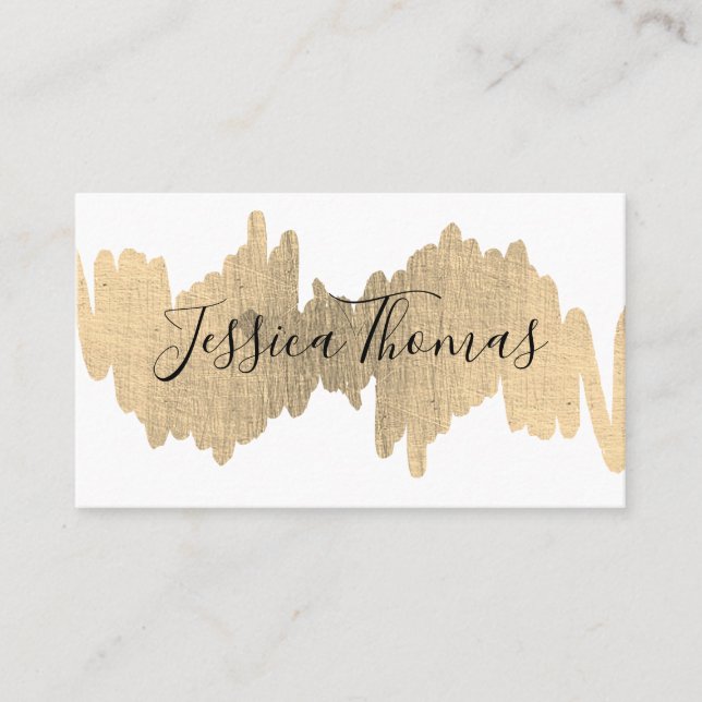 Carte De Visite Expression élégante (or métallique) (Devant)