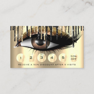 Carte De Visite Extension de maquillage à 6 pointes de fidélité