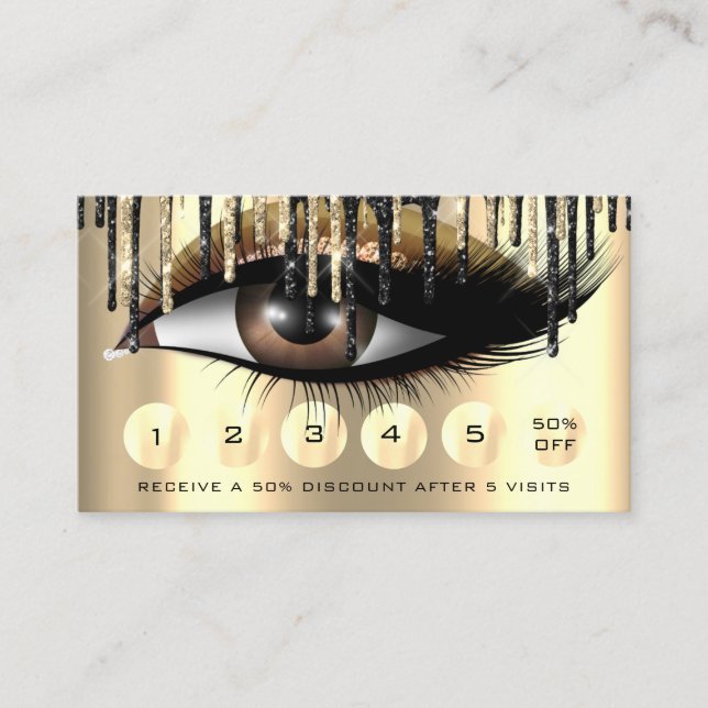 Carte De Visite Extension de maquillage à 6 pointes de fidélité (Devant)