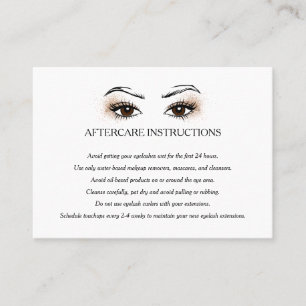 Carte De Visite Extension Eyelash Barre de courroies Instructions 