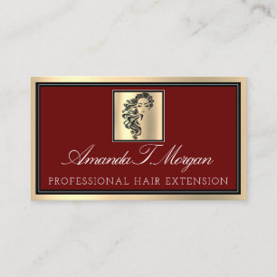 Carte De Visite Extension professionnelle Eyelash Hair Brosse Gold