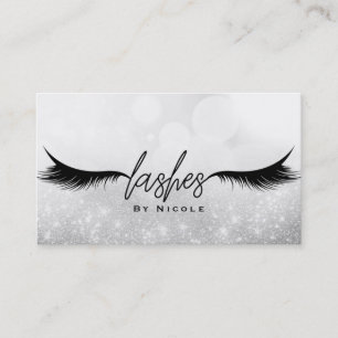 Carte De Visite Extensions de cils noirs Maquillage Étincelle