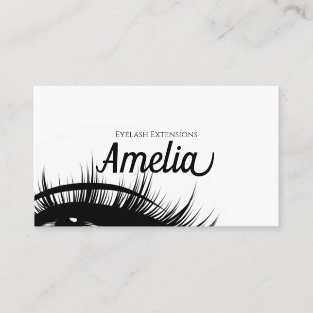 Carte De Visite Extensions de cils professionnelles & Microblading (Devant)