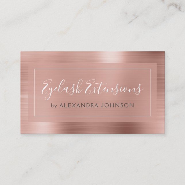 Carte De Visite Extensions en or rose rose pâle (Devant)