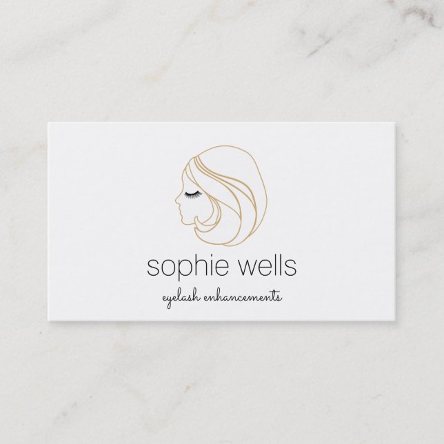 Carte De Visite Extensions EyeLash et faux cils blanc (Devant)