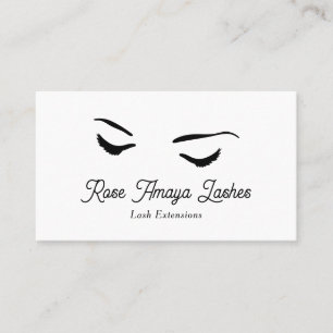 Carte De Visite Extensions minimalistes simples Eyelash Salon de b