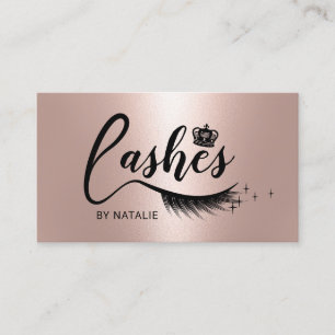 Carte De Visite Extensions rose Gold Eyelash Lashes Queen Salon