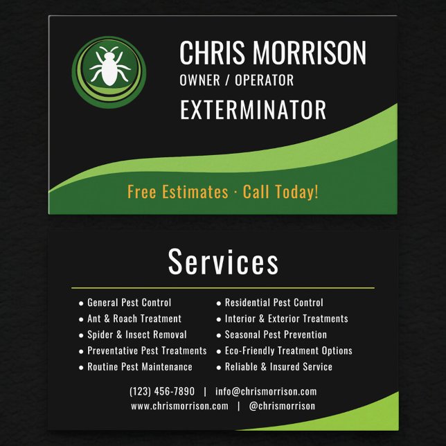 Carte De Visite Exterminator Service (Créateur téléchargé)