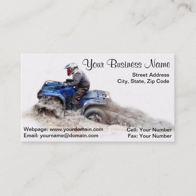 Carte de visite extrême d'ATV (Devant)