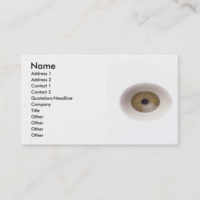 Carte de visite Eyeballs (Devant)