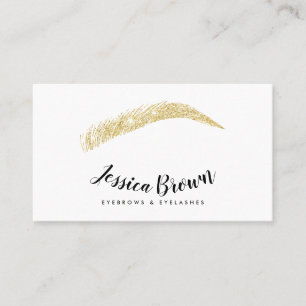 Carte De Visite Eyebrow lashes chic or parties scintillant nom gla