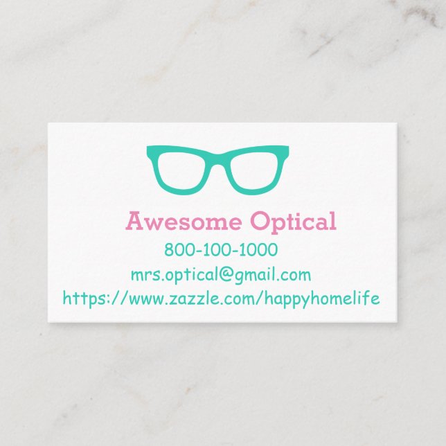 Carte de visite EYEGLASS (Devant)