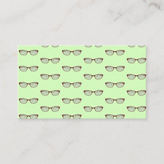 Carte De Visite Eyeglass rouge (Devant)