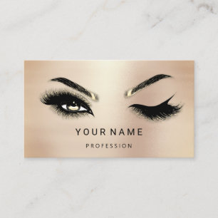 Carte De Visite Eyelash Brows Microblade. Brouillage du logo QR CO