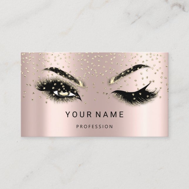 Carte De Visite Eyelash Brows Microblade. Logo CODE QR Confetti (Devant)