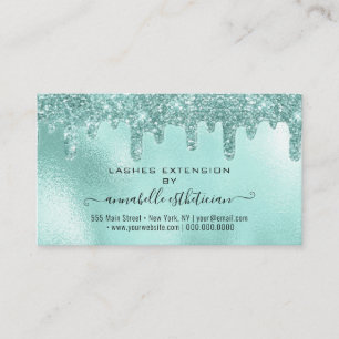 Carte De Visite Eyelash Extension Parties scintillant d'instructio
