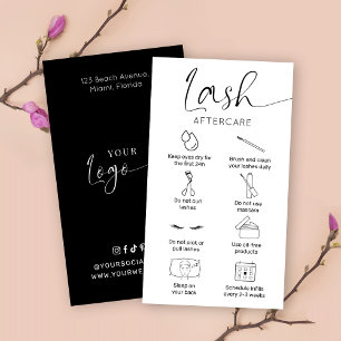 Carte De Visite Eyelash Extensions Instructions Lash minimaliste
