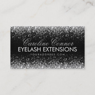 Carte De Visite Eyelash Extensions Parties scintillant Star Rain C