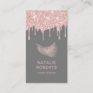 Carte De Visite Eyelash Maquillage Artiste Rose Gold Drives Beauté