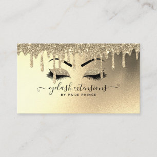 Carte De Visite Eyelash Tech Lash Stylist Gold Foil & Parties scin