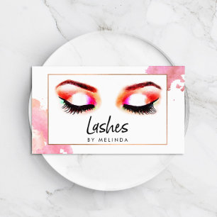 Carte De Visite Eyelashes créatifs aquarelle