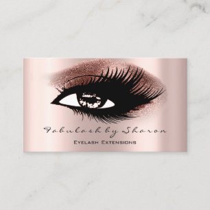 Carte De Visite Eyelashes Maquillage professionnel Artiste Rose Or