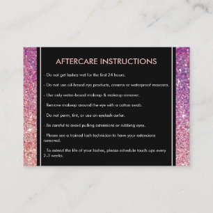 Carte De Visite Eyelashes Parties scintillant violet/rose Salon Ca