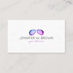 Carte De Visite Eyewear Specialist EyeGlasses Spectacles violet