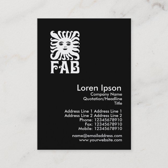 Carte De Visite Fab - Or (Devant)