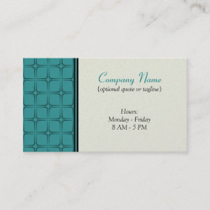 Carte de visite Fab rétro, Turquoise